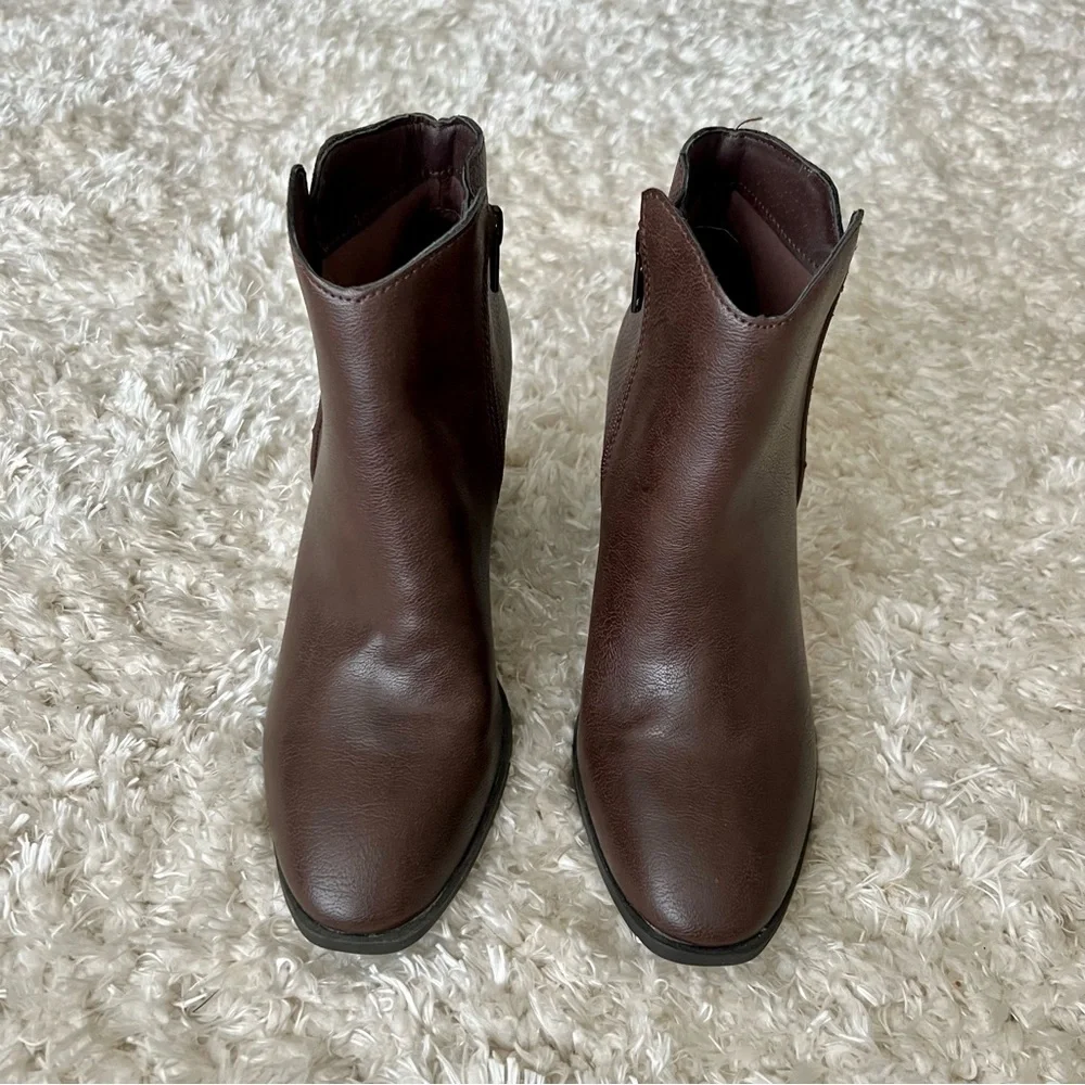 Sun + Stone Dark Brown Ankle Booties - Picture 3 of 7